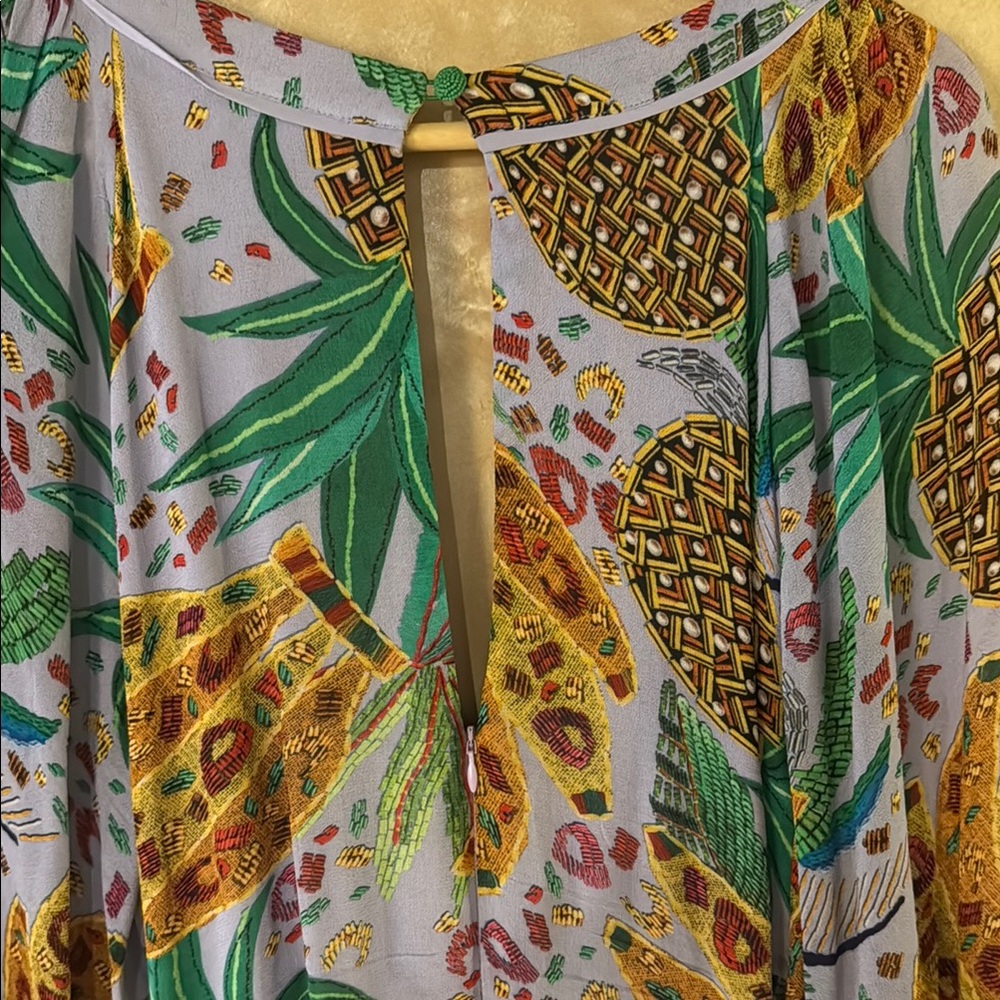 Farm Rio Multicolor Tropical Long Sleeve Dress - Picture 4 of 5